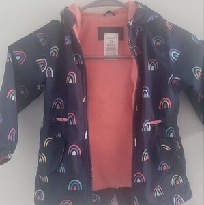 Carter's Kids Rain Jacket - Navy and Pink